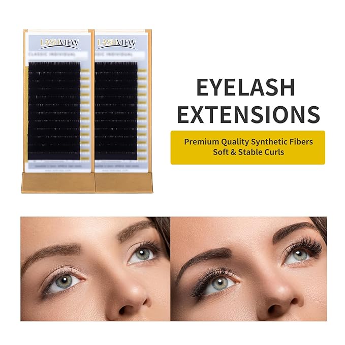 LASHVIEW Eyelash Extension Kit, Lash Extension Practice Kit, with Mannequin Head Practice Exercise Set, Training Lash Extension Supplies