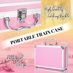 Beginner Makeup Kit for Teen,Makeup Set for Girl Women,Beginner Makeup Kit with Cosmetic Train Case Included 32 Colors Eyeshadow Blush Contour Lip Gloss Lip Liner Mascara Eyeliner Mirror