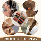 Boho Hair Ties 48pcs,Hair Accessories for Women, Hair Tie Bracelets,Ponytail Holders for Girls with Thick and Thin Hair,Soft Dual-Use No-Damage Ties,Mother's Day, Valentine's Day, Christmas gifts