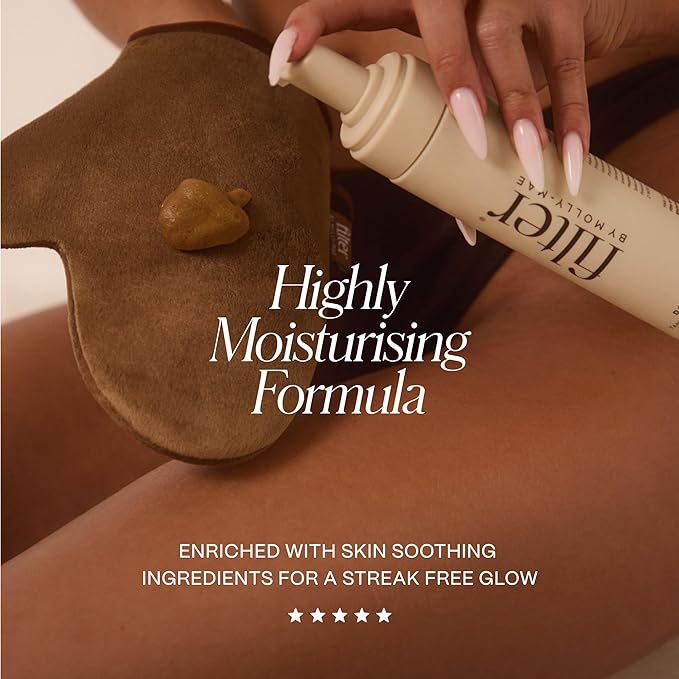 Filter By Molly-Mae Self Tanner Mousse | Extra Dark Natural Color | Fast Drying Self Tan Foam, For A Sunkissed, Golden Glow | Streak Free Tanning Mousse | Moisturizing Foam | Fast Developing | 6.7oz