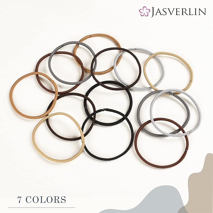 Small Hair Ties, Snag Free No Metal Elastic Ponytail Holders for Girls, Women, Men - Thin Hair Accessories for Fine to Medium Curly Hair (2mm, 80 Pcs, Gray)
