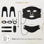 LED Light Therapy Mask Skin Care Mask & neck, LED Red 630±5nm & NIR 830nm Wavelength for Home Use