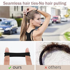 No Damage Hair Ties For Women Girls Men Kids Toddler - Soft Seamless Hair Ties For Thick & Curly Hair - Brown Rubber Bands For Hair No Pull Ponytail Holder