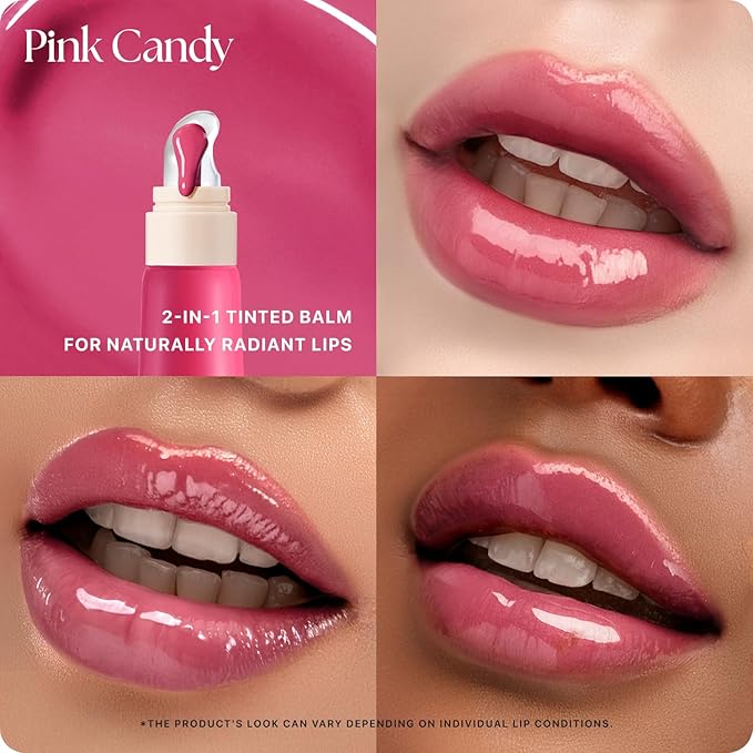 Nature Republic Honey Melting Lip Butter Balm – Moisturizing Tinted Plumping Lip Balm with Peptides, for Sheer & Glossy, Fuller-Looking Lips, Stocking Stuffers (Pink Candy)