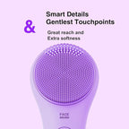 NgraCoola CLIE Facial Cleansing Brush - Waterproof & Rechargeable Face Scrubber for Men & Women, Cleansing, Exfoliating & Massaging - Violet
