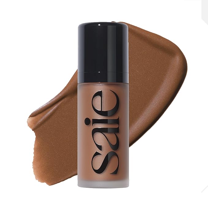 Saie Dew Bronze - Hydrating Liquid Bronzer Stick For a Sun Kissed Glow - Liquid Contour Stick Infused with Nourishing Skin Care Ingredients - Sculpted Face Makeup Essential - Spritz (0.4 oz)