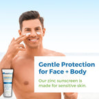 Waxhead Non-Nano Zinc Oxide Sunscreen, EWG Sunscreen with Zinc Oxide for Face & Body, Mineral Natural Non-Toxic Pure Sunblock, Biodegradable Cream Lotion Sun Block, Tattoo, Eczema Vitamin D + E (4oz)