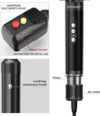 Blow Dryer Brush 7 in ONE，Autowrap Curling Wand, 110,000 RPM High-Speed Negative Ionic Hair Dryer with Diffuser Concentrator, Round Brush Blow Dryer Air Styler, Volumizing Hair Styling Tools