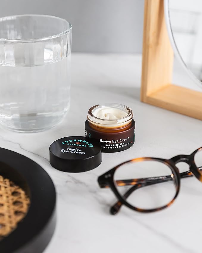 ASSEMBLED Revive Eye Cream (0.5oz), Multi-vitamin treatment w/Caffeine; Fragrance-Free; Paraben-Free