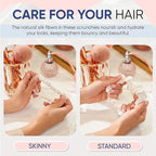 Blissy Silk Scrunchies (3 Pack) - 100% Pure Mulberry Silk - 22 Momme 6A High-Grade Fibers Scrunchie for Straight & Curly Hair - Preventing Breakage, Tangling, & Creasing (White Skinny)