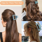 Mehayi 9 PCS Matte Hair Clips Claw for Women Girls, 3 Styles Nonslip Small Hold Strong Hold Cute Jaw Clip Barrettes for Thick Thin Long Short Hair, Fashion Acrylic Hair Clamps Styling Accessories