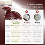 2026 Original Italian Designed Christmas Hair Claw Clips for Women, Strong Grip Plant-Based Acetate Hair Clips for Birthday Girls, Handmade Christmas Hair Accessories With Gift Box-Steed Herald