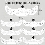 24pcs Glitter Freckles Makeup Patches-Silvery-Face Glitter Speckle, Sparkle Speckles Patches for Women, Cute Fake Freckles, Glitter Freckle Face Tattoo, Accessories for Musical Festival