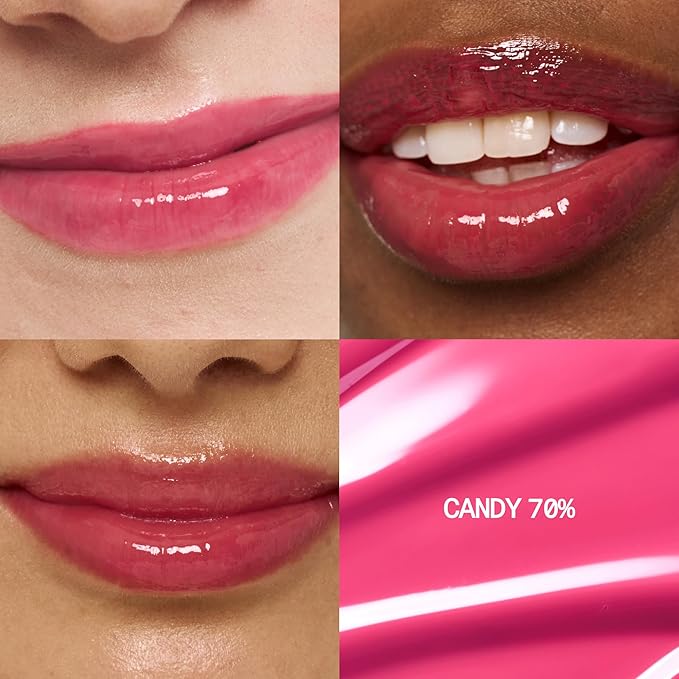 fwee 3D Voluming Gloss 70% (Rich) | Candy 70% l High Shine, Non-Sticky Lip Gloss for Makeup | Long-Lasting, Moisturizing Gel Formula | 30%, 70% Pigment Options | Stocking Stuffers | 5.3g