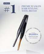 GLAMPALM Stiletto Hair Straightener 0.3" Pencil Ceramic flat iron Infused with Vita C, Korea's No.1 Professional Salon Tool for Short Hair, Dual Voltage, 7 Heat Setting(150°–450°), 10s Heat-Up (GP141)