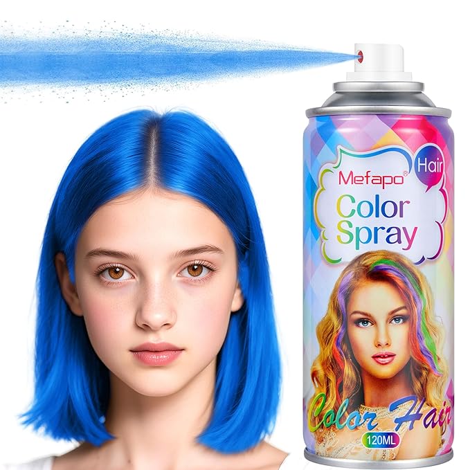 Blue Temporary Hair Color Spray for or Kids Women Men, Temporary Blue Hair Dye, Washable Natural Hair Wax Color,Hair Coloring Strong Gel Cream for Christmas Party Makeup,Cosplay(Dark Blue4.06oz)