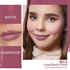 Oulac Matte Liquid Lipstick Mauve Pink Lip Gloss for Women, Long Lasting Lipstick Waterproof, No Transfer, Creamy High Pigmented Formula with Rose Oil, Vegan & Cruelty-Free, M13