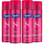 Suave+ Hairspray, Max Hold Bundle – Scented + Unscented Hairspray, 11 Oz Ea (4 Piece Set)