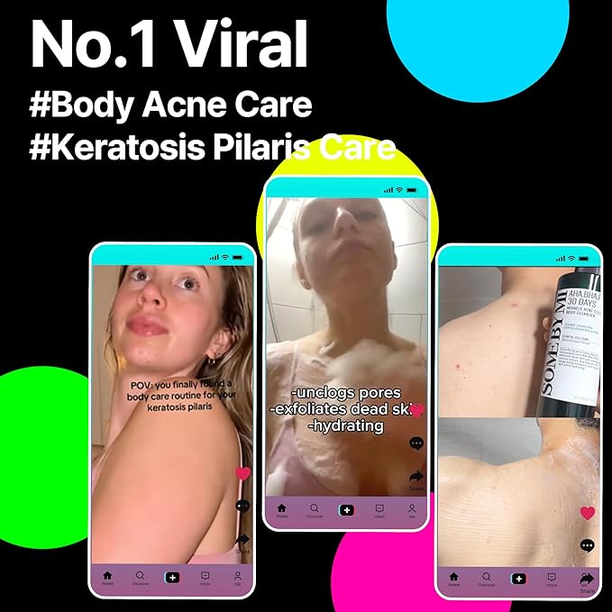 SOME BY MI AHA BHA PHA 30 Days Miracle Acne Clear Body Cleanser – 13.5oz, 400ml – Daily Exfoliating Tea Tree & Salicylic Acid Acne Body Wash – Deep Cleanses Sebum, Oil & Impurities – Korean Skin Care