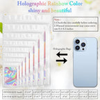 100 Pack Holographic Bags, Smell Proof Packaging Bags, Clear Window Resealable Odor Foil Pouch Mylar Bag for Food Storage and Lipgloss, Jewelry Lash (White, 3 x 4.7 Inch)