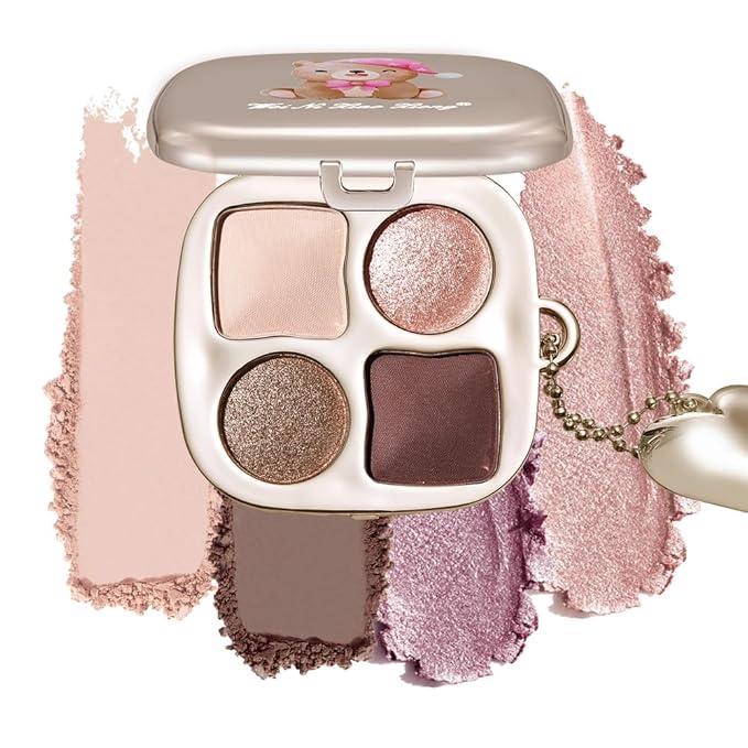 Professional Eyeshadow Palette, Nude Taupe and Brown Neutral Shades, Velvety Matte and Satin Shimmer Finishes, High Pigment Blendable Colors, Waterproof Long-Lasting Eye Palette, 05, 4 Colors