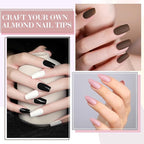 CANNI 9ml Hema-Free White Black Fall Gel Nail Polish Set- 6Pcs White Black Nude Pink Brown Fall Colors Gel Polish Kit, Soak Off LED Nail Gel Manicure Kit DIY at Home Salon Gifts for Women Girls