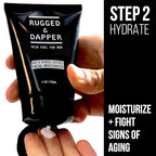 RUGGED & DAPPER Daily Duo Skincare Set for Men | Includes Age + Damage Defense Moisturizer & Daily Power Scrub Face Wash