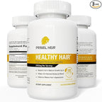 3 PK- 100% Natural Growth Treatment, Reduces Hair Loss, US Patented Formula Proven Effective for Men & Women, 100% Vegan, Non-GMO, 90-Day Supply, 3 Pack
