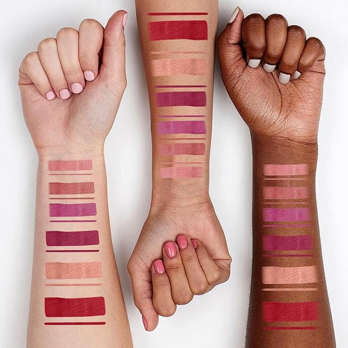 LANGMANNI 6 Matte Lipstick with 6 Lipliners Durable Makeup Set,Long-Lasting Non-Stick Cup Not Fade Waterproof Pigmented Velvet Lipgloss Kit Beauty Cosmetics Makeup Gift for Girls (#C)