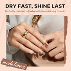 modelones Fall Nail Polish Set, 6 Colors Nude Brown Orange Metallic Bronze Quick Dry Mini Nail Lacquer Kit Shimmer Nail Art DIY Home Salon Manicure Gifts for Women Girls