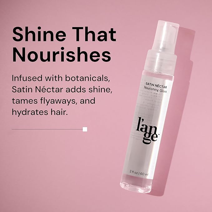 L'ANGE HAIR Satin Néctar Nourishing Gloss | Hair Serum for All Hair Types | Smoothing Serum with Antioxidants and Vitamins | Salon Hair Spray for Blowouts | Anti Frizz Hair Gloss (2 Fl Oz)
