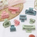 3 Style Hair Accessories for Women: Medium Rectangle Clips for Thick Hair, Square Clips for Thin Hair - 9 pcs Colorful Set