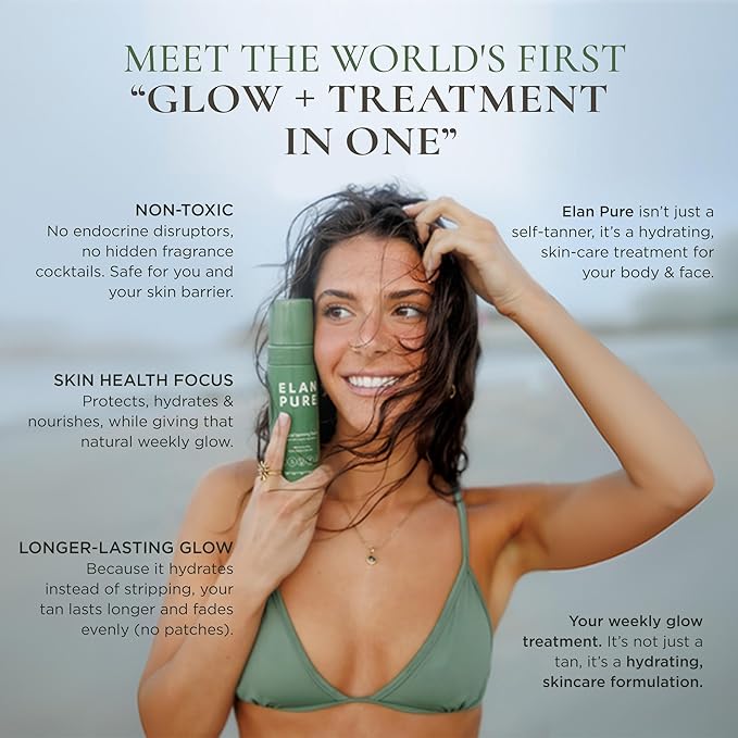 Non Toxic Gradual Self Tanner - Organic Tanning Foam - Long Lasting Natural Looking Tan - Streak Free Smooth Application - Plant Based Ingredients - Vanilla