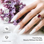16.5ml White Nail Polish Large Volume Quick Drying Nail Polish, Fast Drying and Long Lasting Color Nail Art DIY Home Manicure Gift for Women