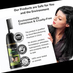 SkinSmart 360® No-Stain Hair Dye Shampoo – Full Gray Coverage for Men & Women, 3-in-1 Color + Cleanse + Condition, Natural Ingredients, Easy No-Mix Formula, 200 mL (Natural Black + Magic Comb)