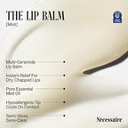 Nécessaire The Lip Balm | Hydrating Lip Balm for Women and Men, Clear, Mint, Multi-Ceramide, Treatment Balm | Instant Relief for Dry, Chapped Lips | Cooling Hypoallergenic Tip | Non-Sticky (0.5 fl oz)