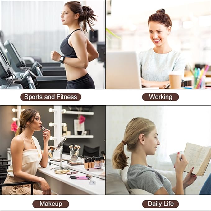 Pimoys 50 Pcs Elastic Hair Ties, Thick Seamless Hair Bands No Damage Soft Ponytail Holders Hair Accessories for Girls Women, Black