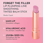 LAWLESS Women's Forget the Filler Lip Plumping Line Smoothing Tinted Balm, Cupid, Pink, 0.09 Ounce
