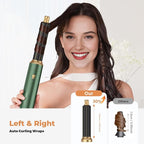 5 in 1 Hair Dryer Brush Set,Professional Negative Ionic Hot Air Styler, Air Curling Wrap Styler,Detachable Blow Dryer Brush With Auto Wrap Curlers,Hair Styling Tools For Straight/Curl/Drying/Smoothing