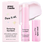grace & stella Under Eye Brightener Balm Stick - Travel Size Toiletries - Retinol & Caffeine Eye Cream for Dark Circles, Puffiness, Wrinkles - Restore and Hydrate - Vegan Skincare (0.13oz / 3.5g)
