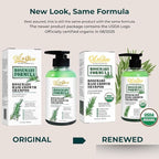 USDA Organic Rosemary Hair Growth Shampoo For Thickening, Regrowth & Strengthening for Men & Women with Biotin, Scalp DHT Blocker Saw Palmetto For Thinning Hair Loss 10 Fl. Oz- Fragrance Free