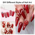 JODSONE 16.5ml Christmas Red Color Soak Off UV LED Gel Nail Polish Winter Nail Art Design Daring Grace Manicure Glossy & Long Lasting for Salon DIY Home Colorful Bottle Gifts for Women