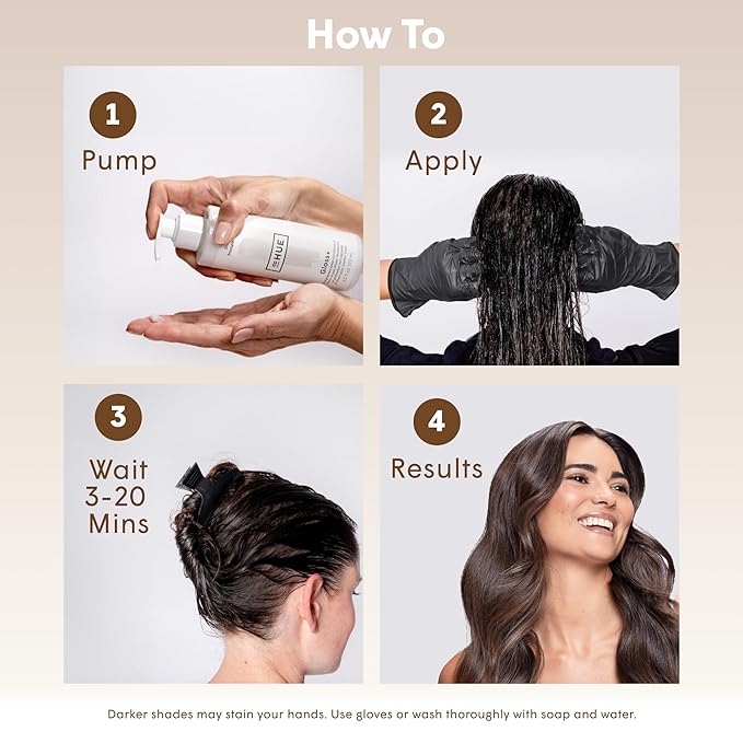 dpHUE Gloss+, Black - 6.5 oz - Semi-Permanent Hair Color & Conditioner - Paraben, SLS & SLES Sulfate Free - Vegan, Leaping Bunny Certified