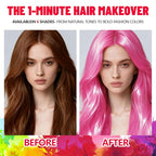 Temporary Pink Hair Color Spray& Wax - Washable One-Time Use Hair Color for Women, Kids, Adults - For Halloween, Cosplay, Parties, Festivals - Washes Out Easily (Pink)