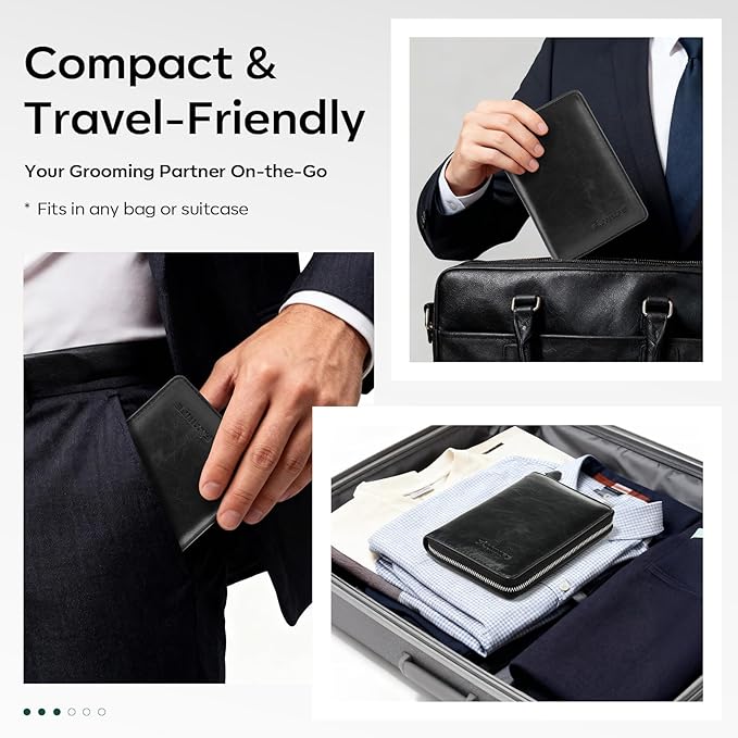 Manicure Kit, FAMILIFE Professional Manicure Set Nail Kit, 11 in 1 Stainless Steel Nail Clippers Set, with Portable Black Leather Travel Case Luxury Gifts for Him