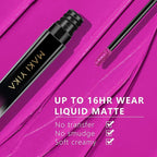 MAKI YIKA 2Pcs Matte Liquid Lipstick Set MVP Red Hot Pink Lipstick Long Lasting Smudgeproof Transfer Proof Lip Makeup, MVPRed/HotPink
