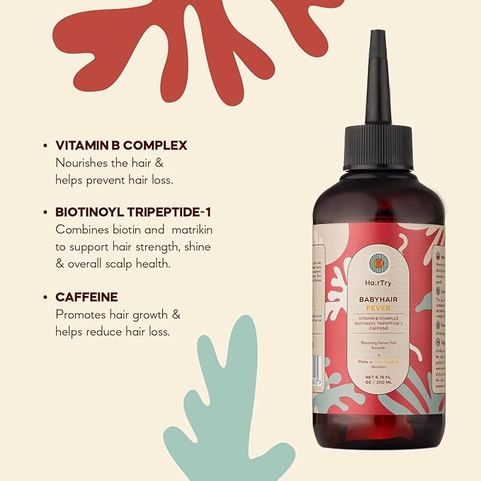 HairTry Babyhair Fever - Thinning Hair Treatment Women - Hair Serum for Hair Loss Prevention - Scalp Serum with Vitamin B Complex, Biotin & Caffeine - Hair Loss Solutions – Net 6.76 Fl. Oz/ 200 ml