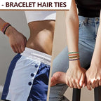 Boho Hair Ties 48pcs,Hair Accessories for Women, Hair Tie Bracelets,Ponytail Holders for Girls with Thick and Thin Hair,Soft Dual-Use No-Damage Ties,Mother's Day, Valentine's Day, Christmas gifts