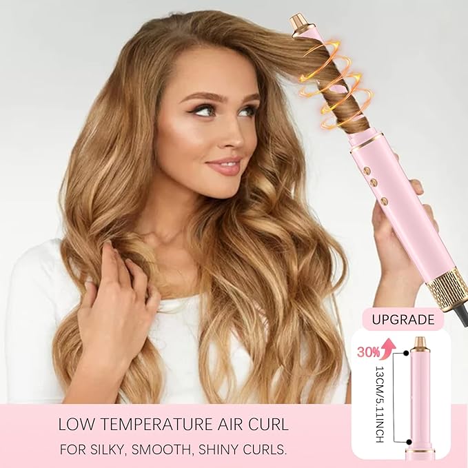 5 in 1 Hot Air Styler, Hair Dryer Brush for Fast Drying, Curling, Volumizing & Straightening, Frizz-Free & No Heat Damage for Smooth Hair & Waves, Ideal High Speed Blow Dryer for Home & Travel Use