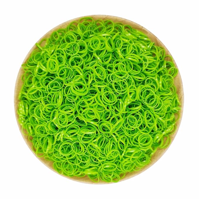 3200 Pcs Elastic Rubber Bands Small Hair Ties Hair Rubber Mini Hair Bands Hair Elastics Tiny Soft Holder Ponytails for Girls (Olive Green)